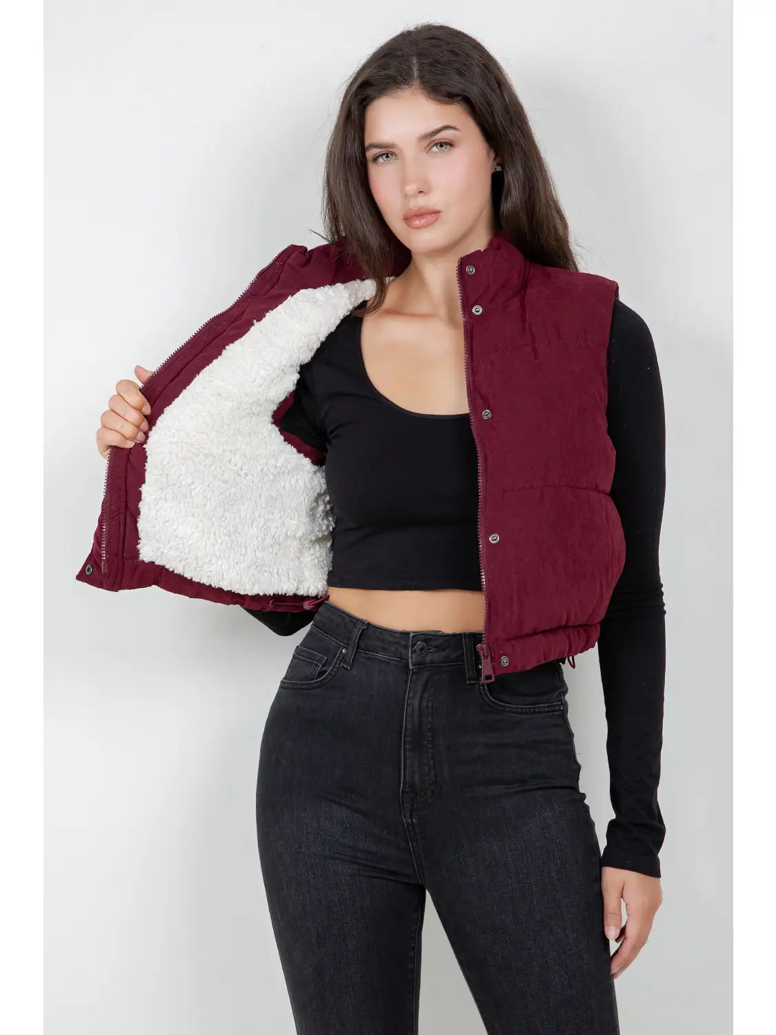 PREORDER: Cozy Sherpa Lined Quilted Vest