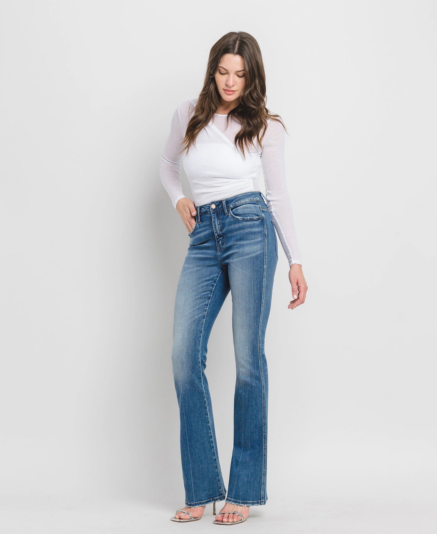 PREORDER: Flying Monkey High Rise Full Length Bootcut Jeans