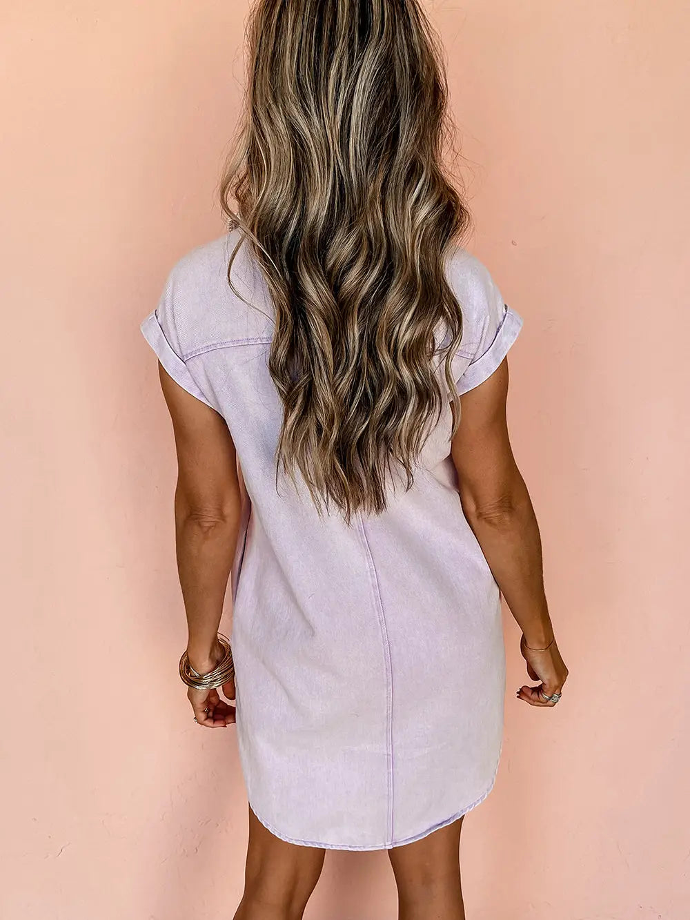 PREORDER: Orchid Denim Shirt Dress