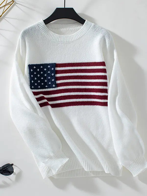 PREORDER: 4th of July American Flag Crewneck Sweater