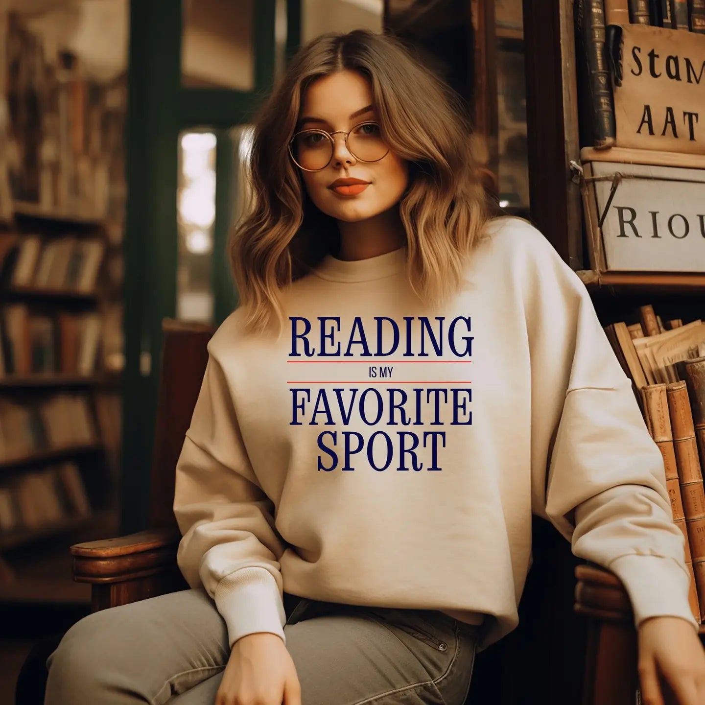 PREORDER: Reading Is My Favorite Sport Graphic Sweatshirt