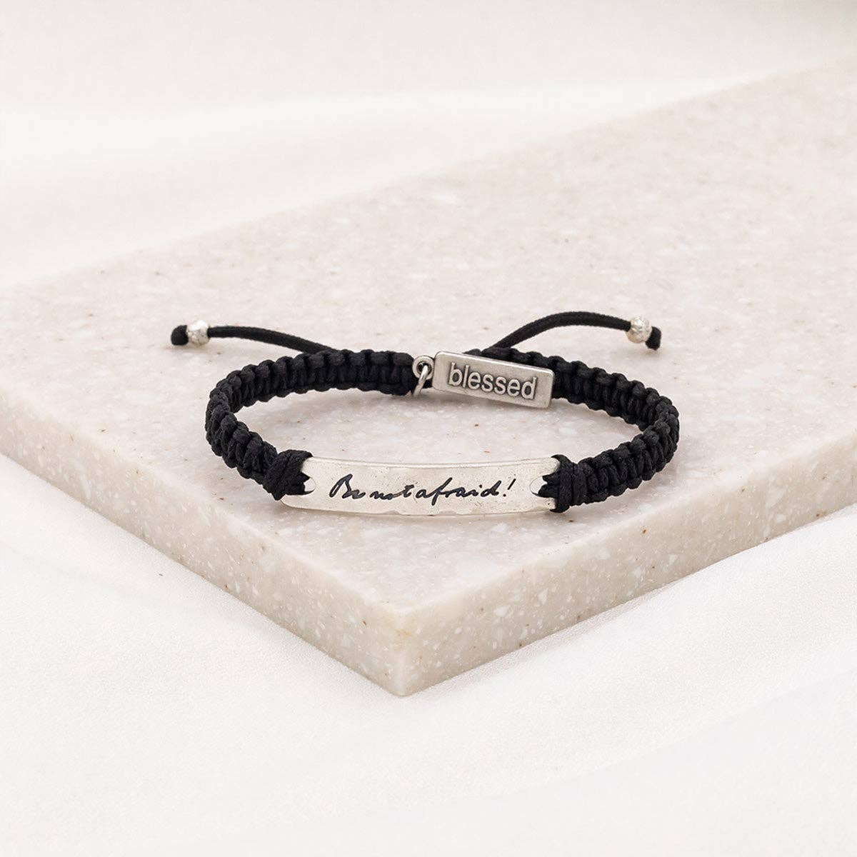 Be Not Afraid Bracelet - Black / Silver