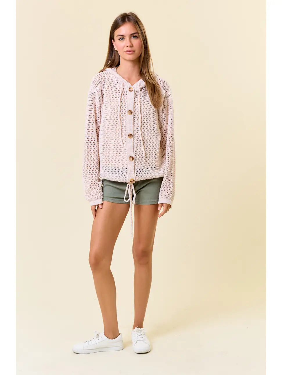 PREORDER: Fisher Net Hoodie Cardigan