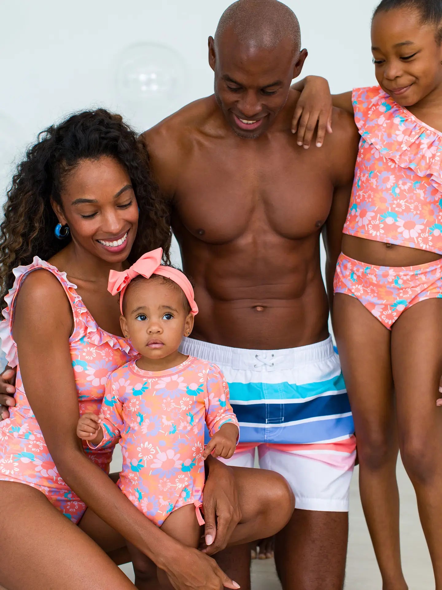 PREORDER: Women's Coral Floral Ruffle One Piece Swimsuit