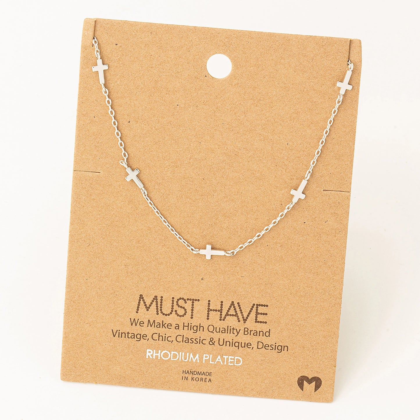PREORDER: Dainty Cross Station Necklace
