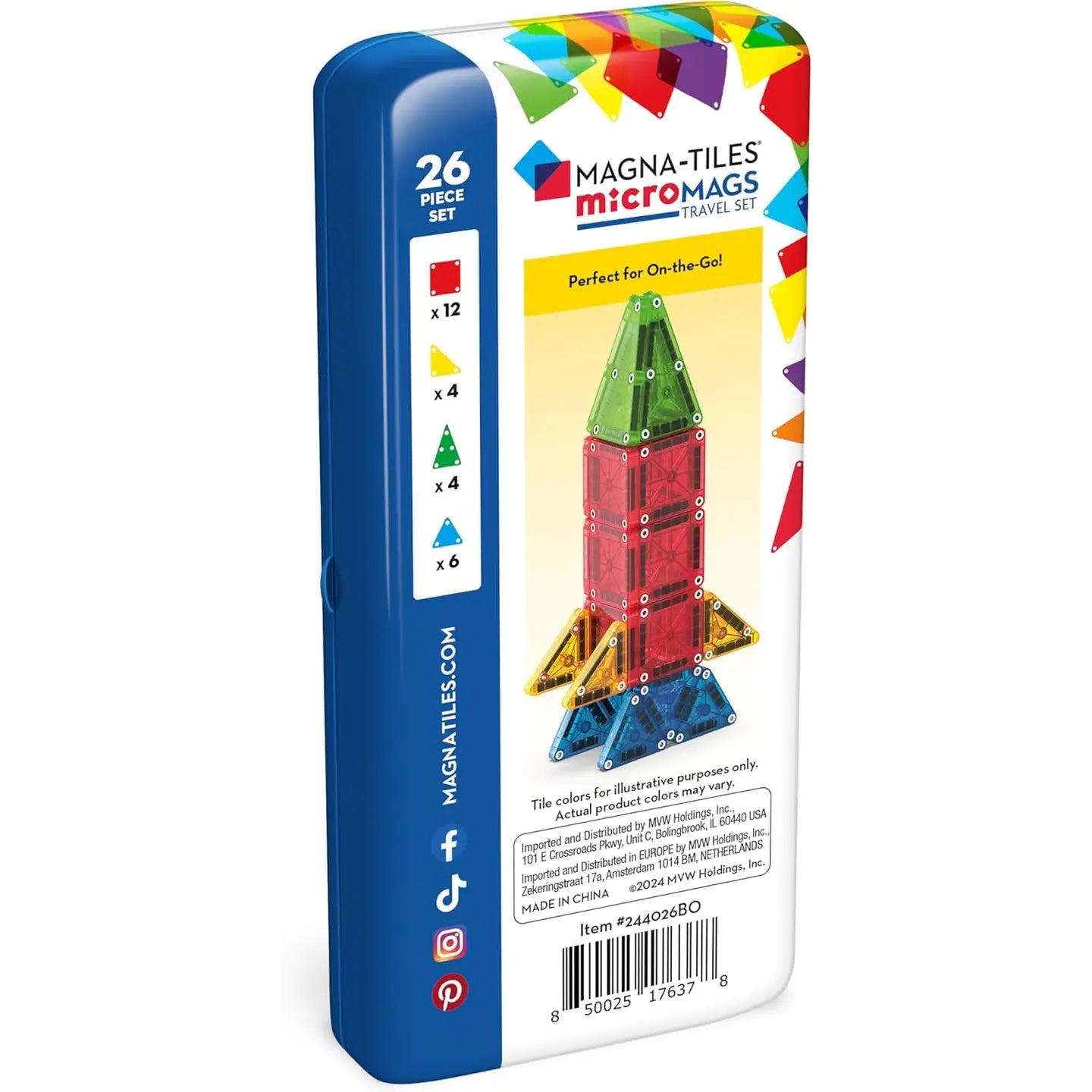 PREORDER: Magna-Tiles Micromags 26-Piece Travel Set