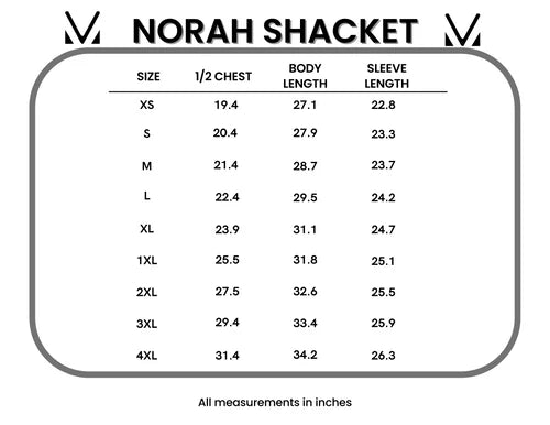 PREORDER: Norah Plaid Shacket