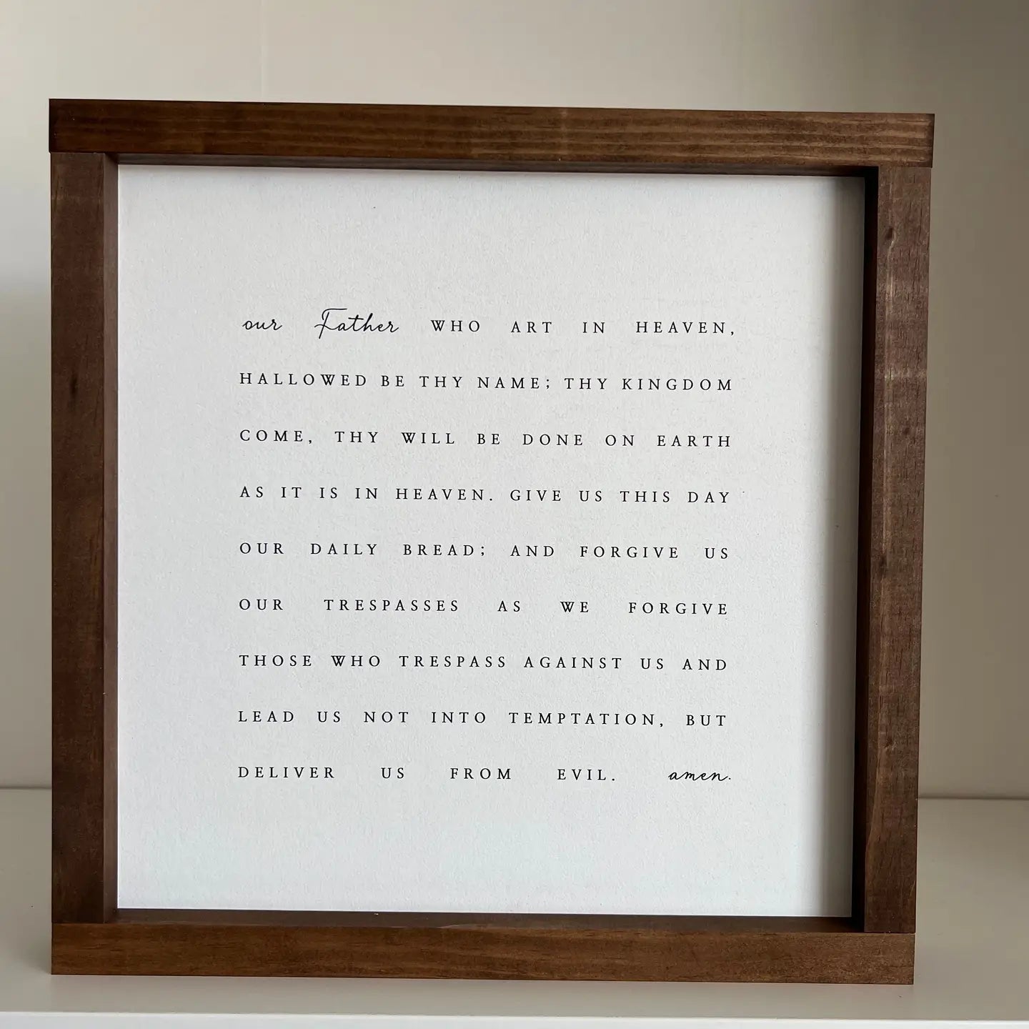 13x13 Our Father Sign