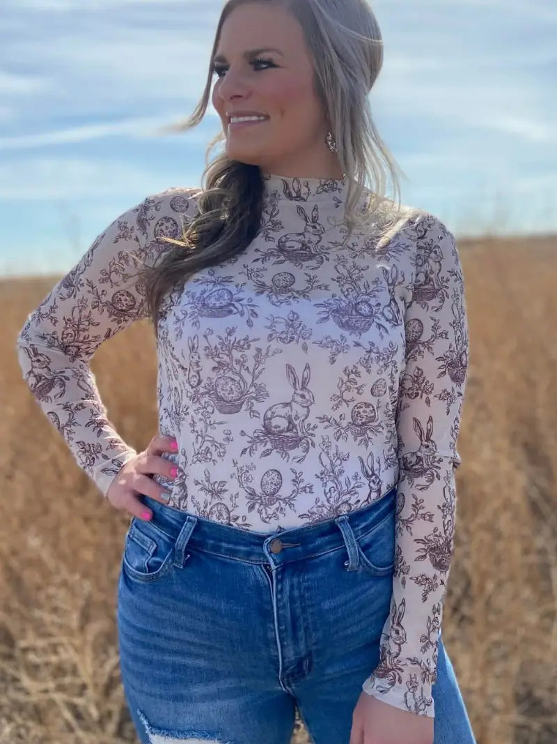 PREORDER: Cottontail Garden Mesh Top