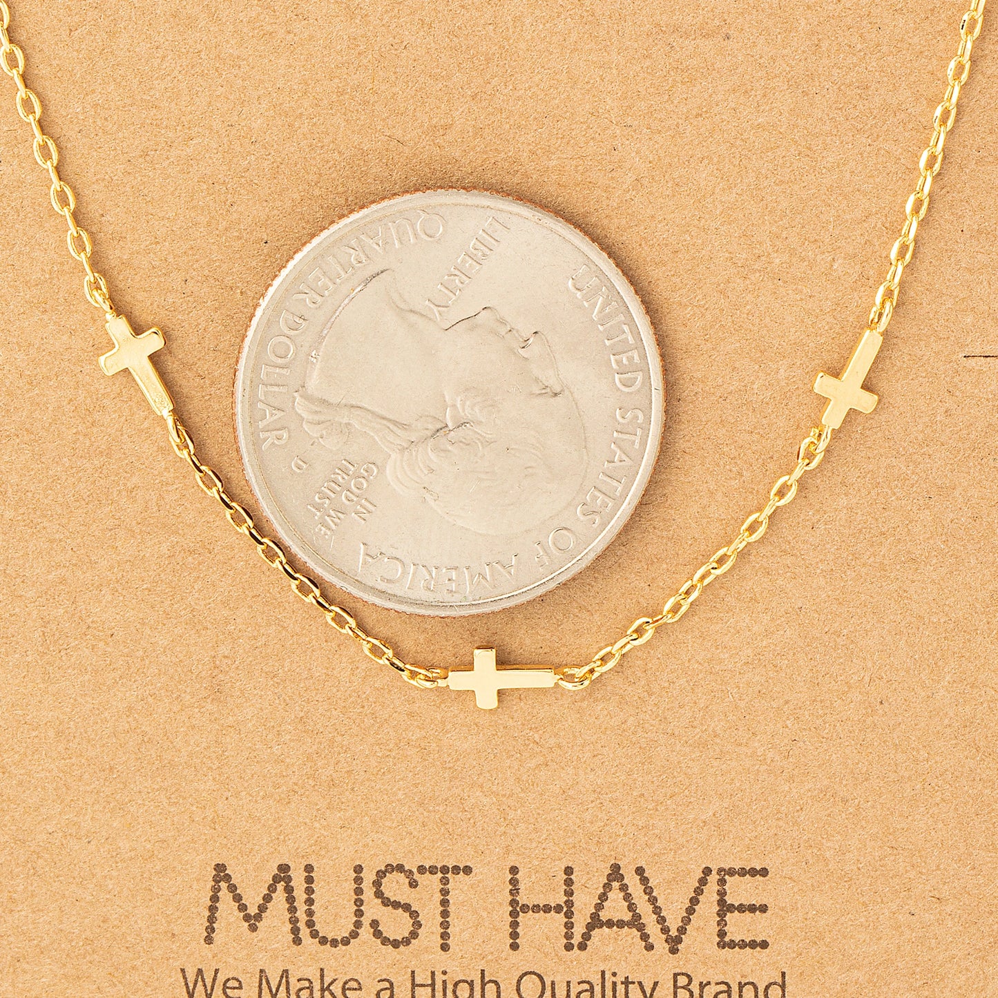 PREORDER: Dainty Cross Station Necklace