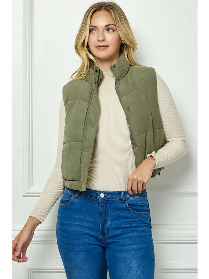 PREORDER: Cozy Sherpa Lined Quilted Vest