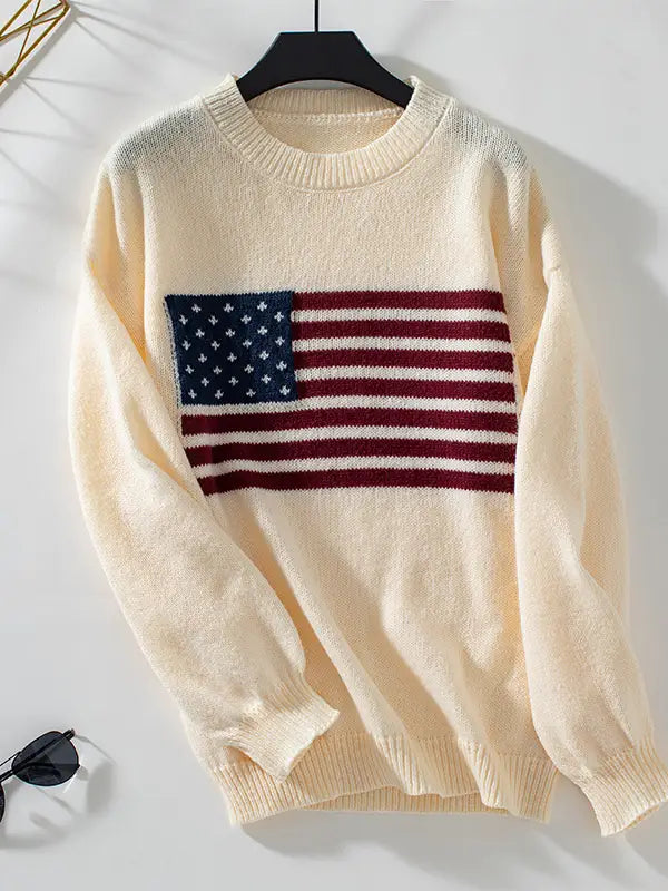 PREORDER: 4th of July American Flag Crewneck Sweater