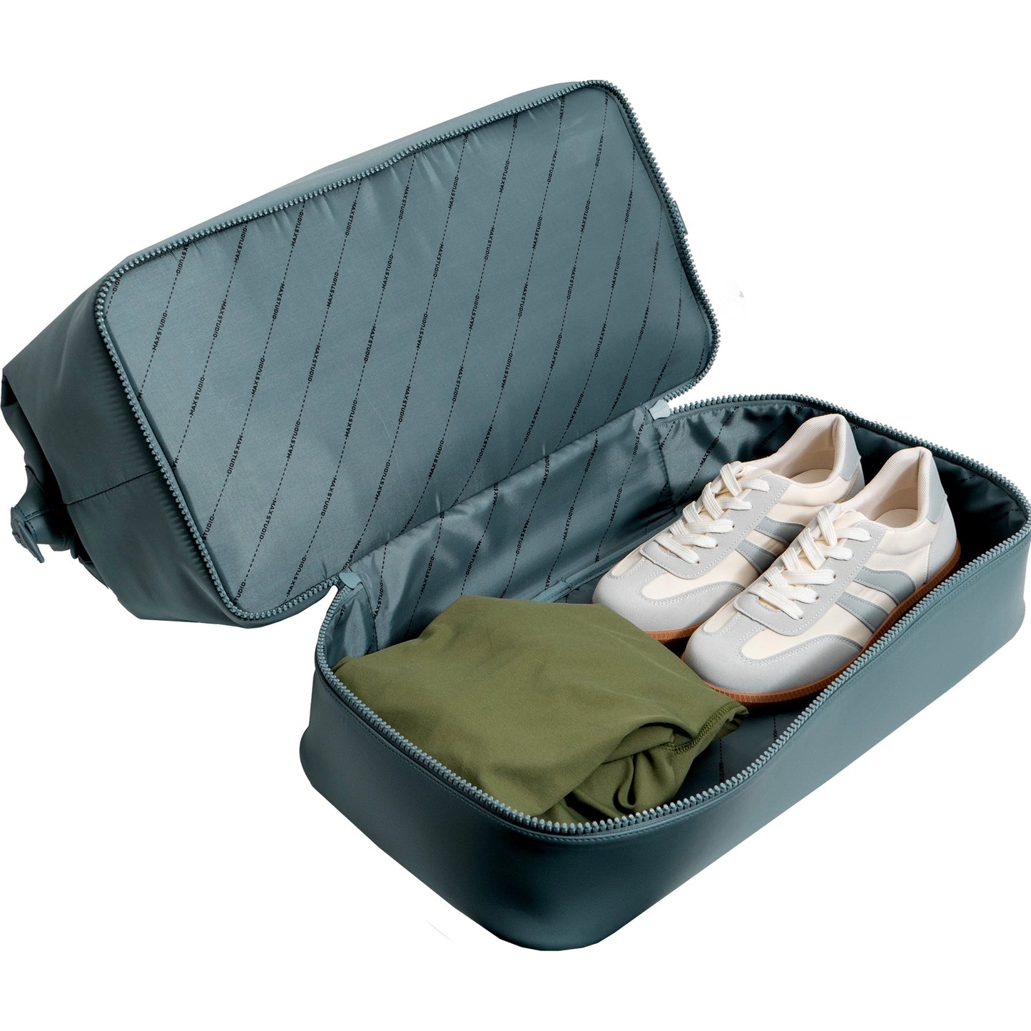 PREORDERS: Max Studio Sport Nylon & Faux Leather Drop Bottom Duffel Bag