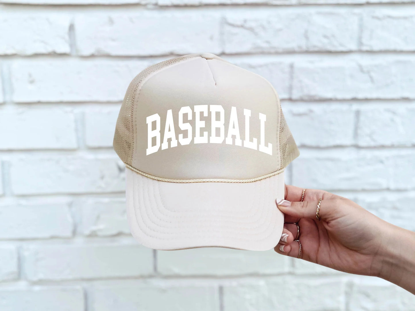 Baseball arch foam trucker hat