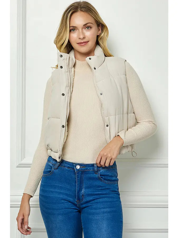 PREORDER: Cozy Sherpa Lined Quilted Vest