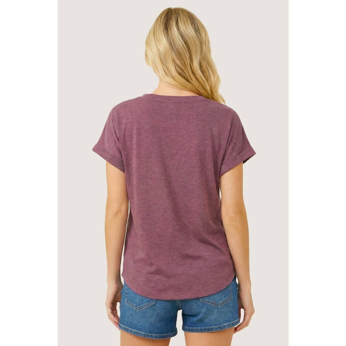 ROLL UP SHORT SLEEVE TOP