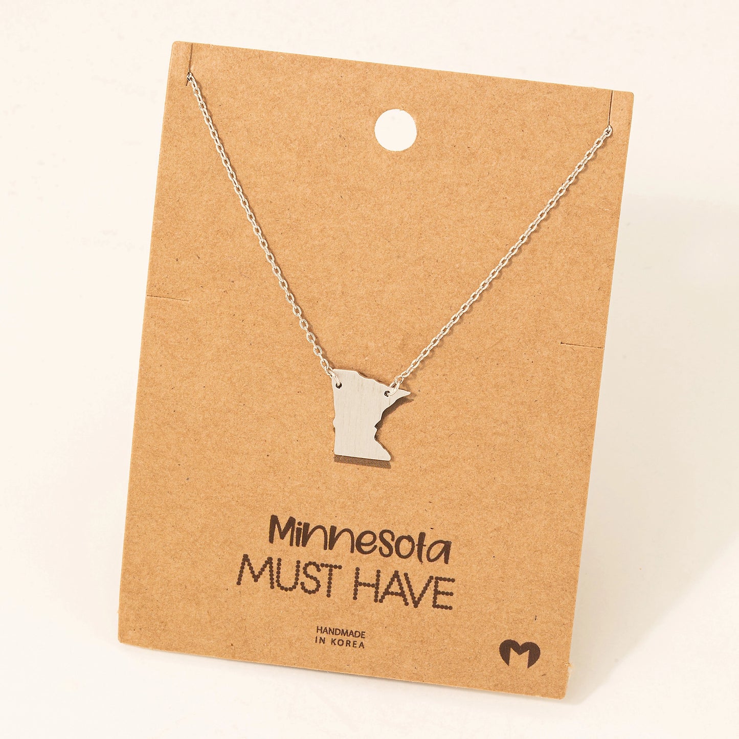 Minnesota State Pendant Necklace