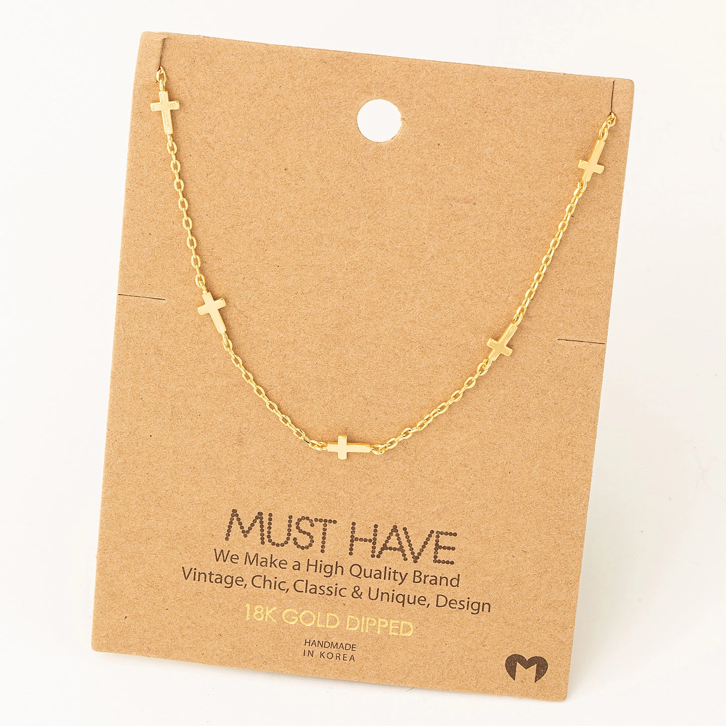 PREORDER: Dainty Cross Station Necklace