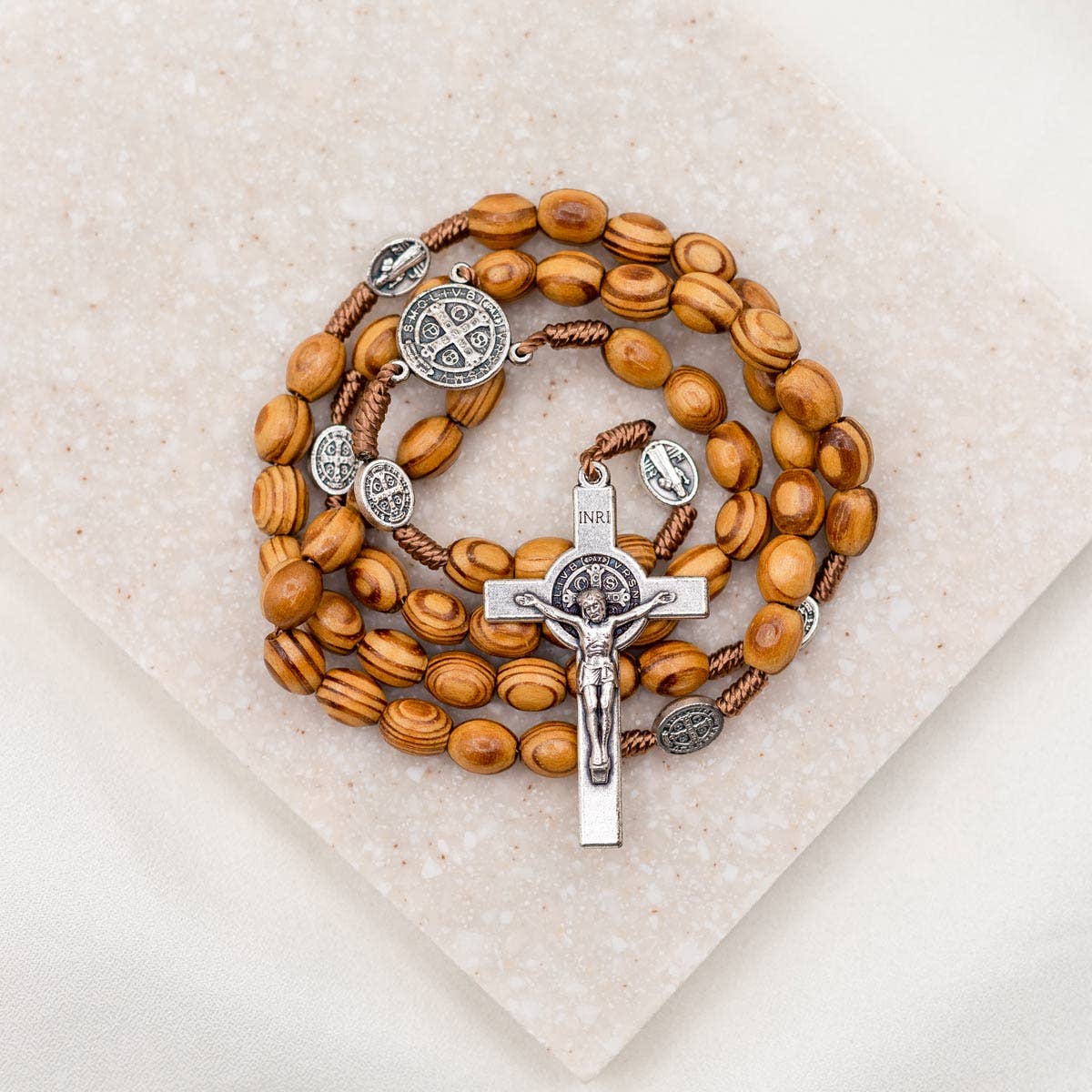 Medjugorje Rosary - Olive Wood Beads