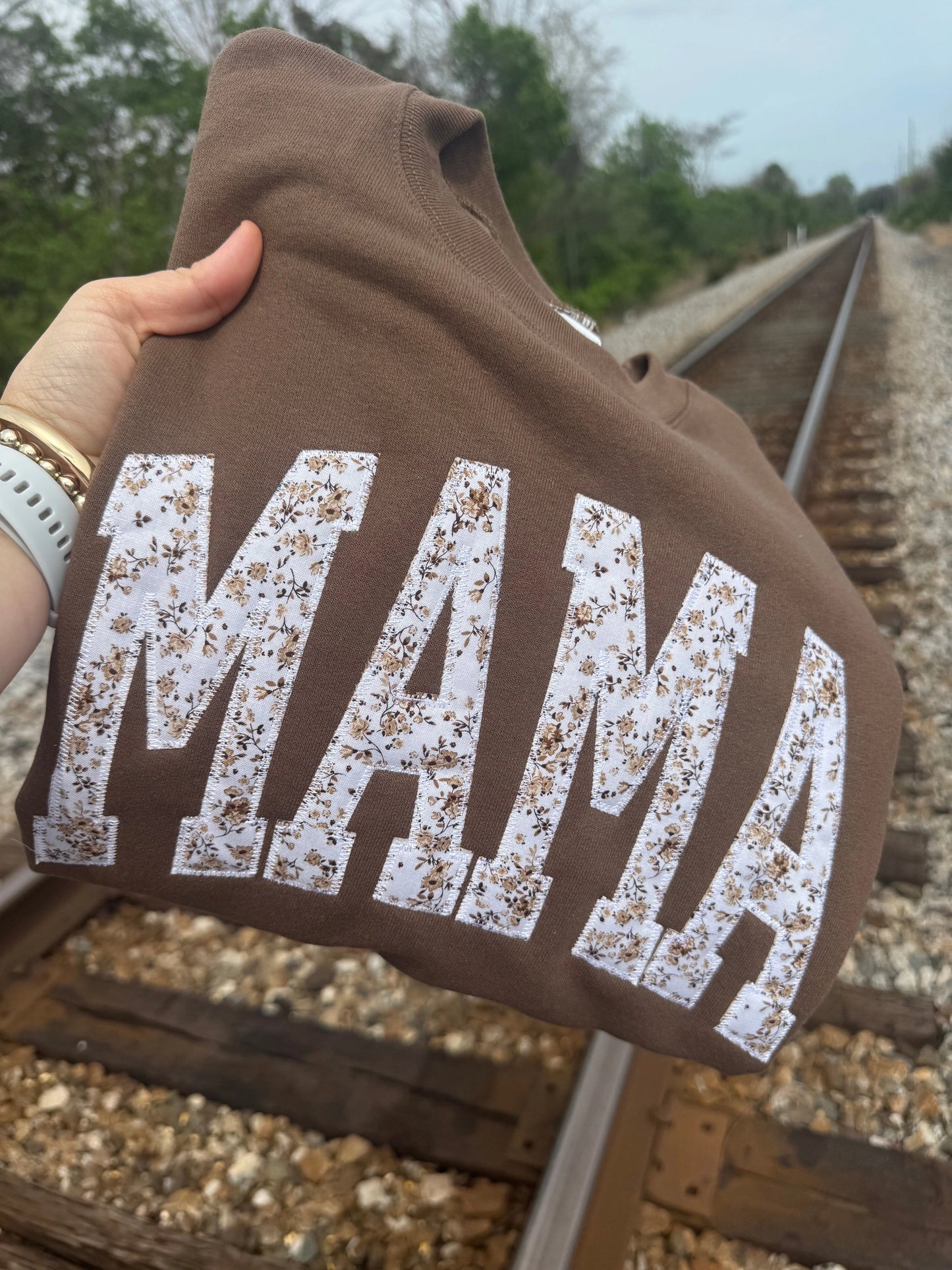 Brown Floral Mama Mother's Day Sweatshirt