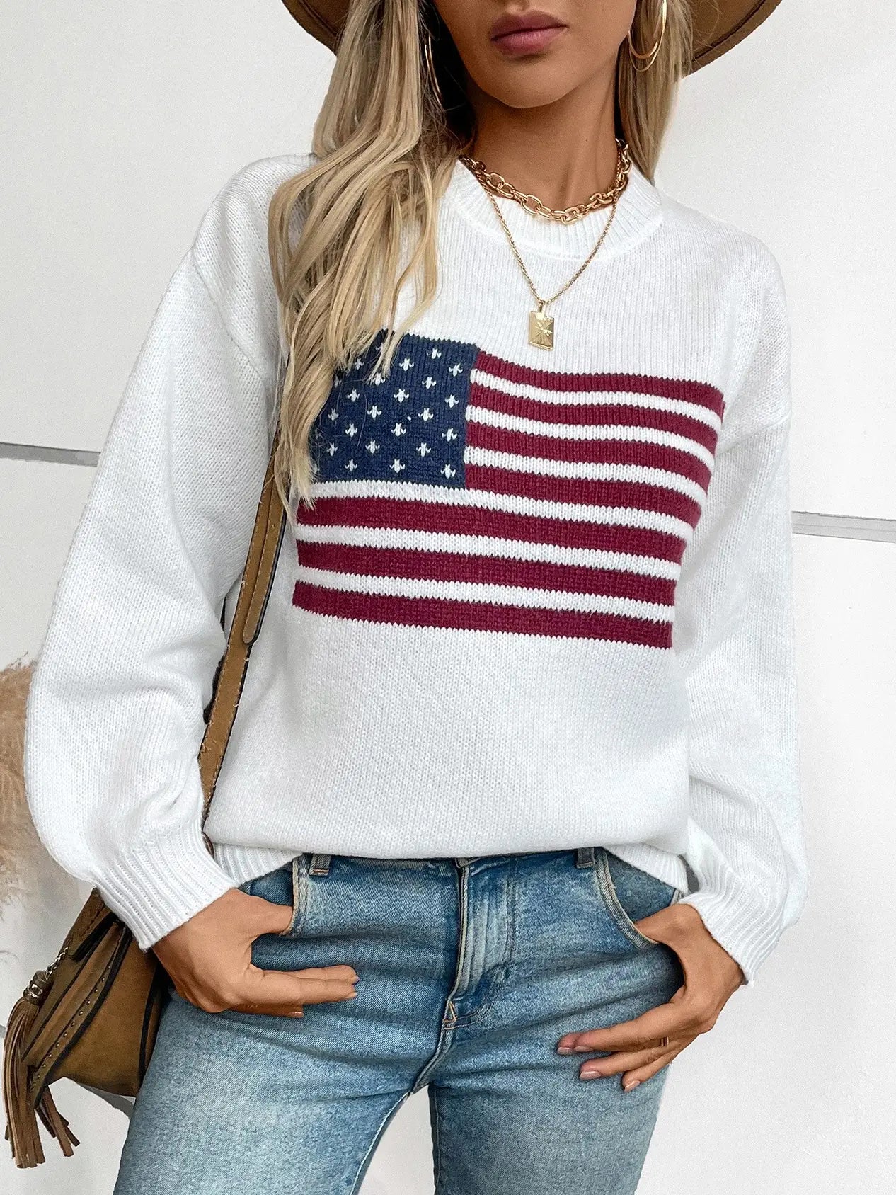 PREORDER: 4th of July American Flag Crewneck Sweater