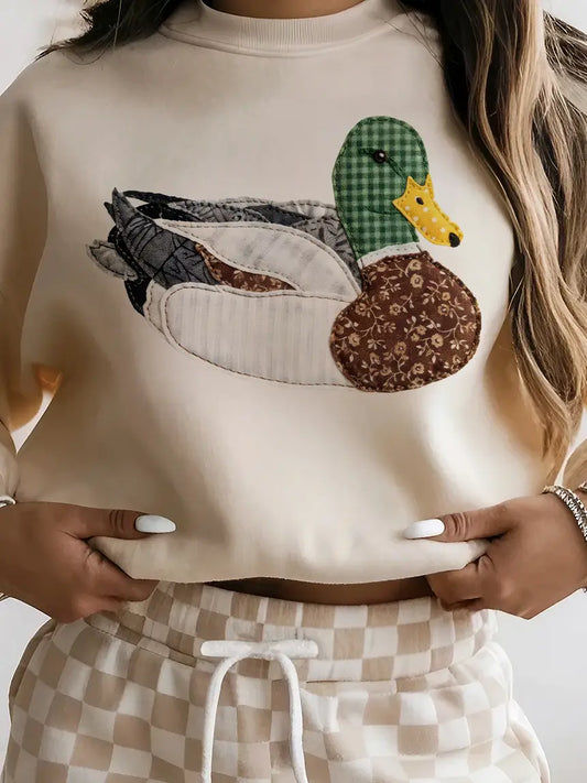 PREORDER: Grannys Faux Patchwork Mallard - Cream - Sweatshirts & T-Shirts