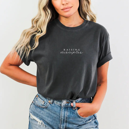 PREORDER: Raising Disciples Embroidered Comfort Colors Christian Shirt