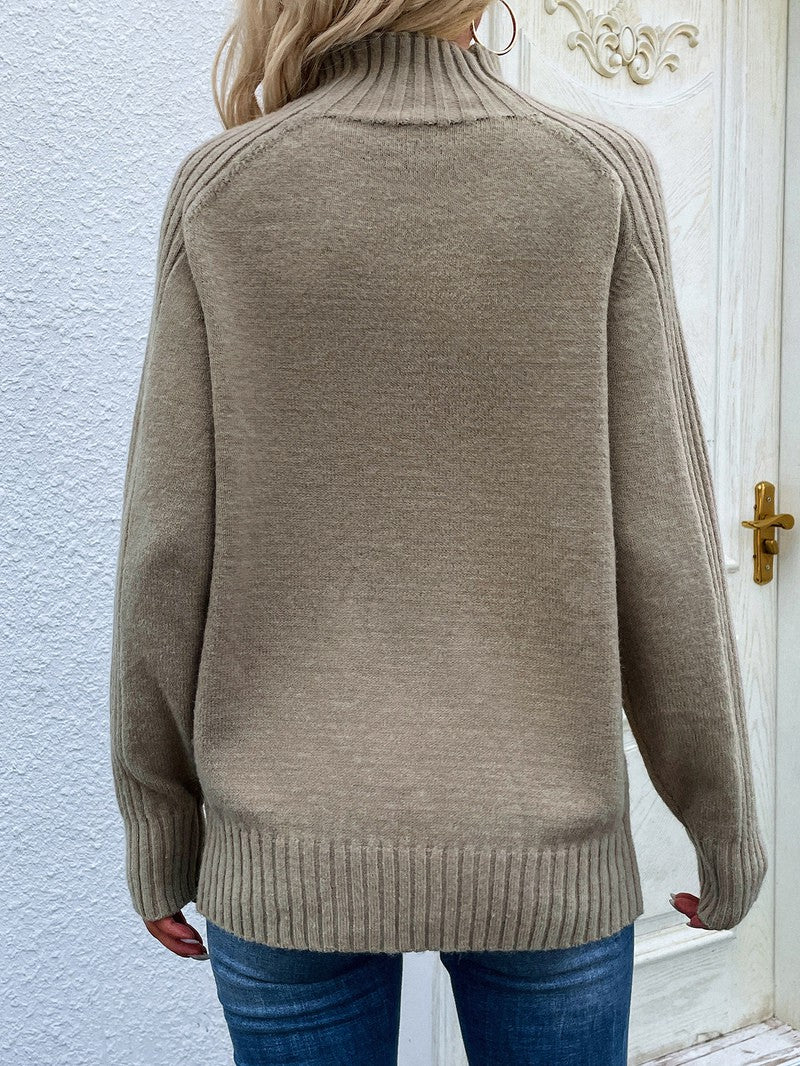 Women's Long Sleeve Mock Neck Sweater