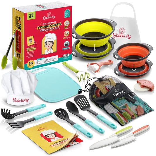 PREORDER: Kids Cooking Sets Real Utensils with Kitchen Tool Guide