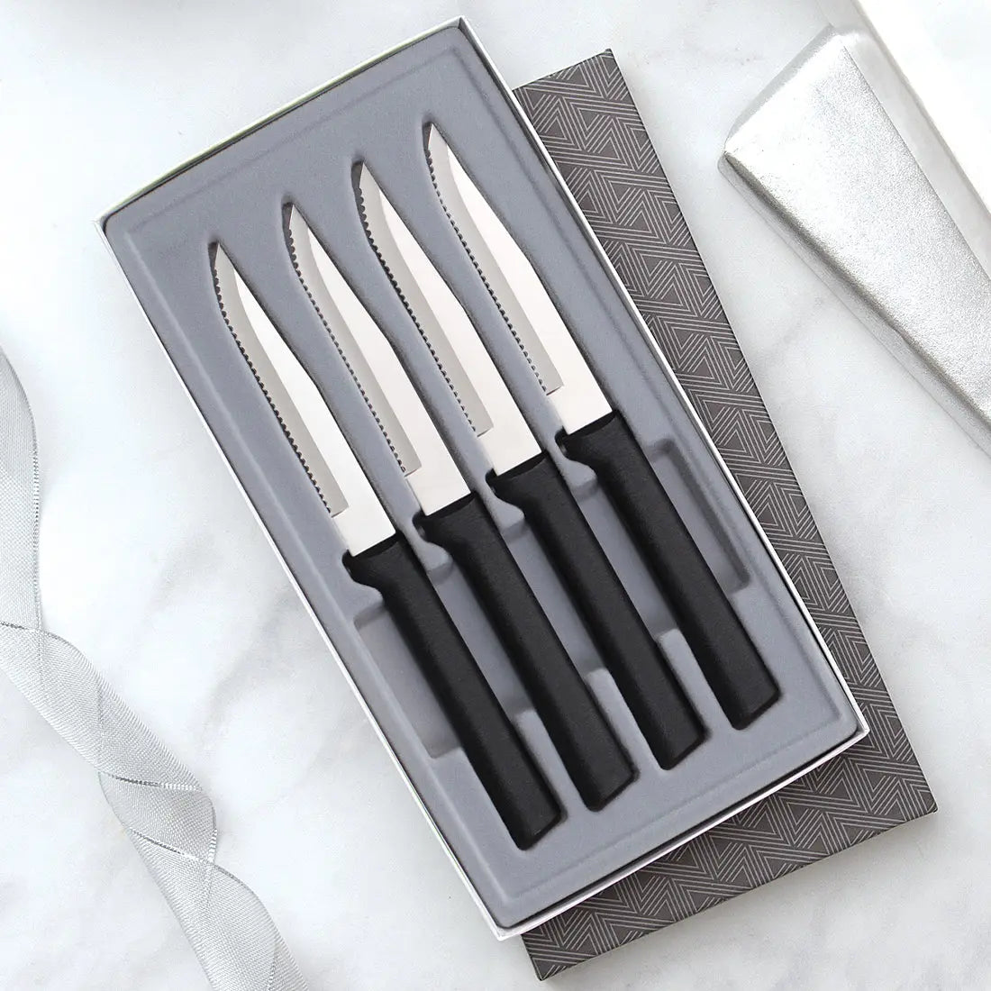 PREORDER: Rada Black Four Serrated Steak Knives Gift Set