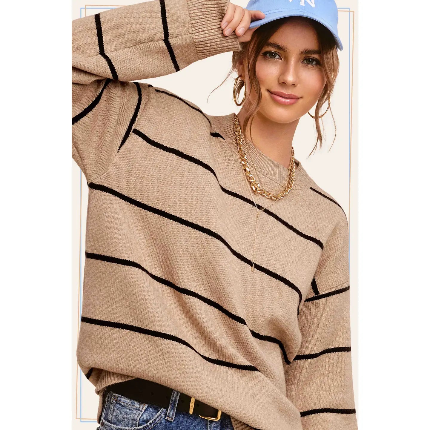 PREORDER: Loose Fit Stripe Sweater