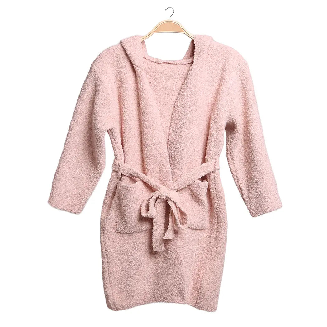 PREORDER: Children's Solid Luxury Soft Hooded Robe W Pocket