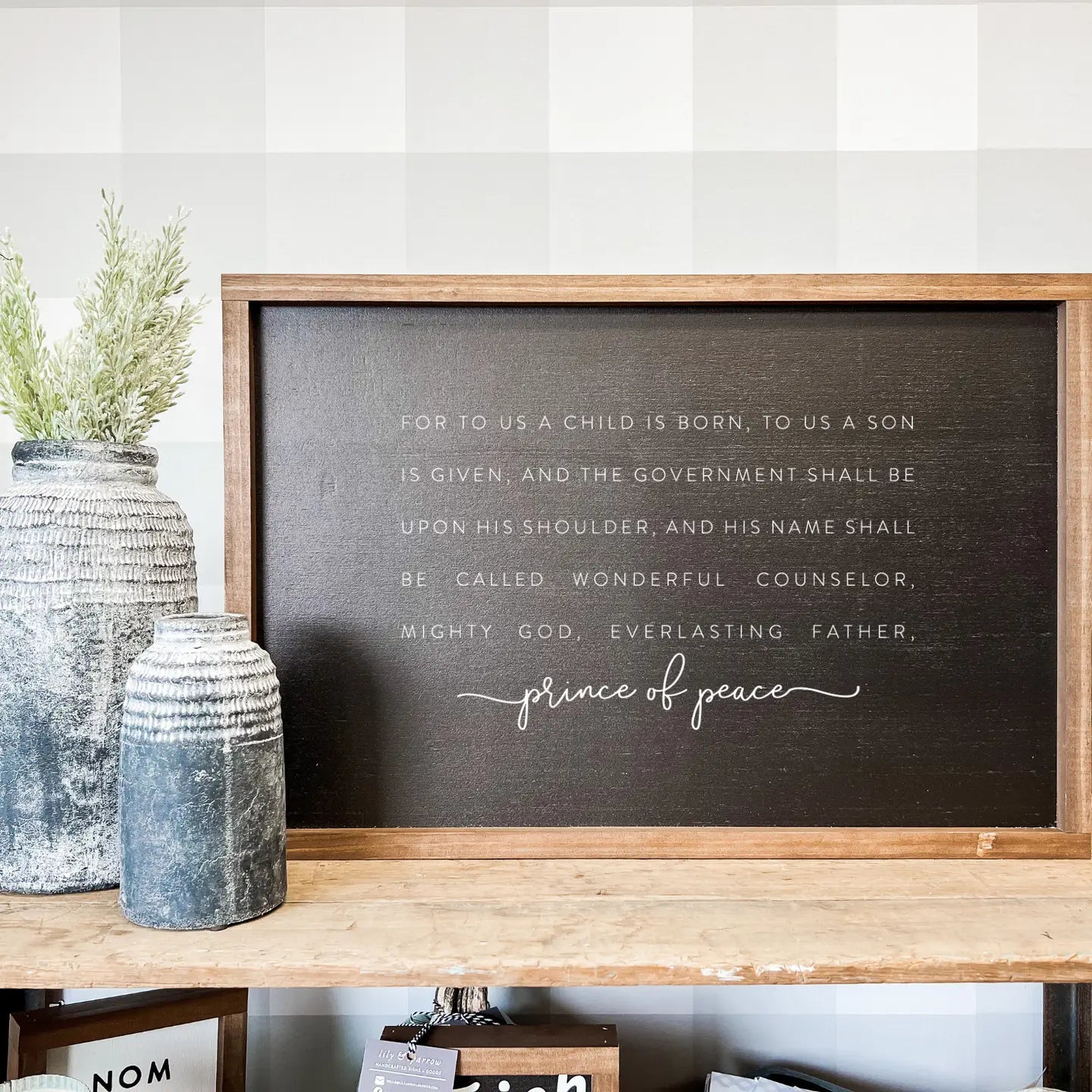 PREORDER: For To Us A Child Is Born | Christmas Home Decor