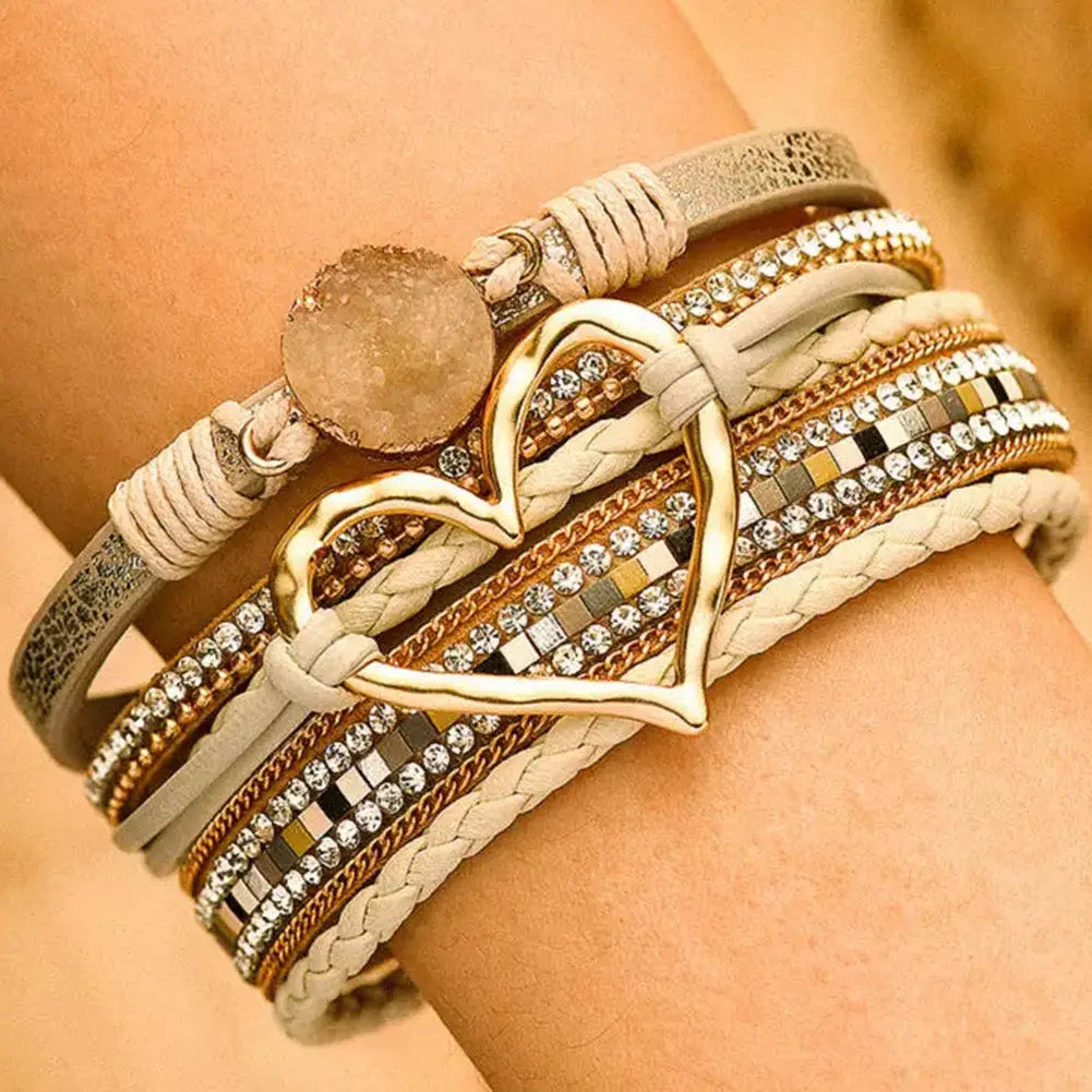 PREORDER: Beige Bohemian Magnetic Buckle Bracelet