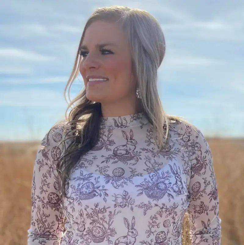 PREORDER: Cottontail Garden Mesh Top