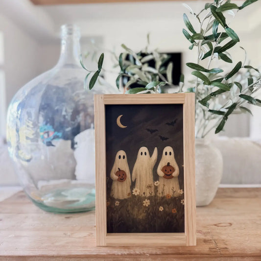 PREORDER: Ghost Flower Field | Halloween Wall Art