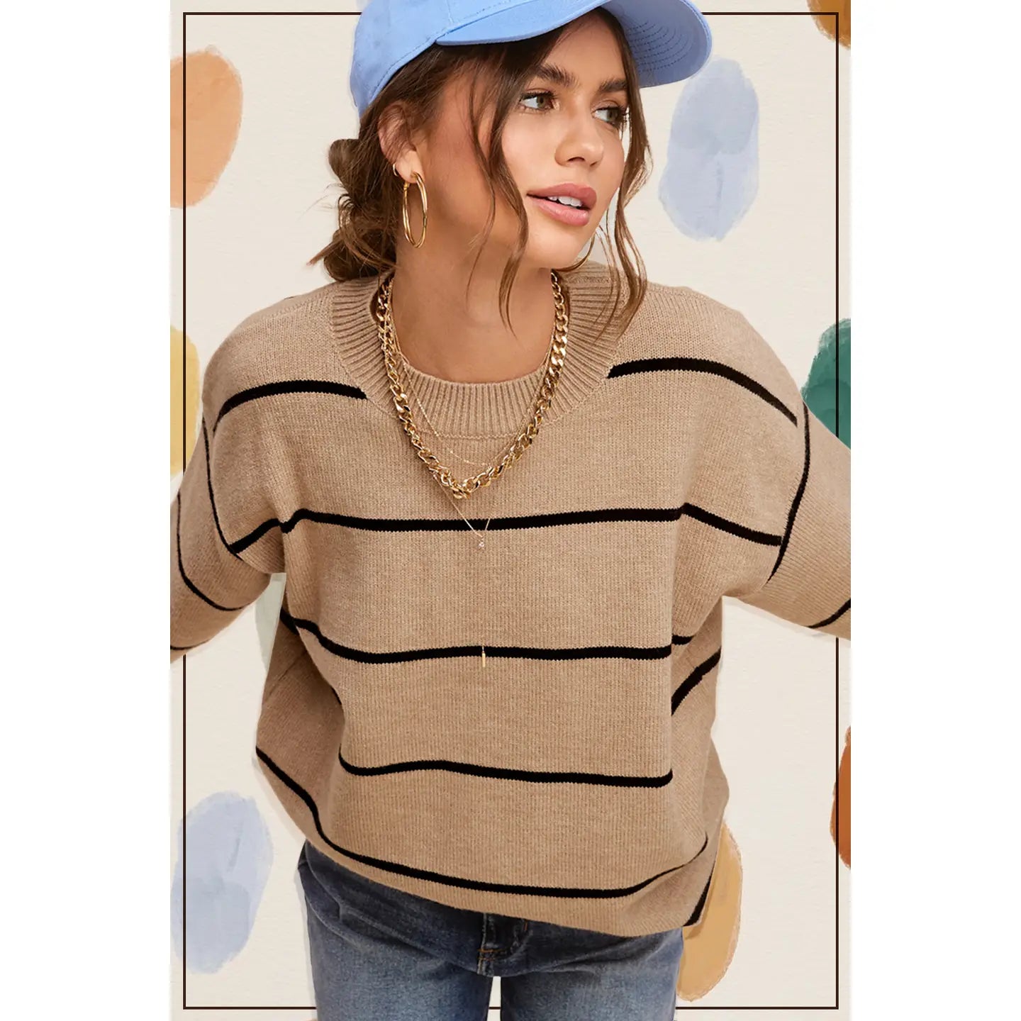 PREORDER: Loose Fit Stripe Sweater