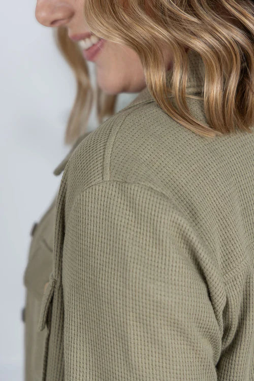 PREORDER: Thermal Knit Button Up