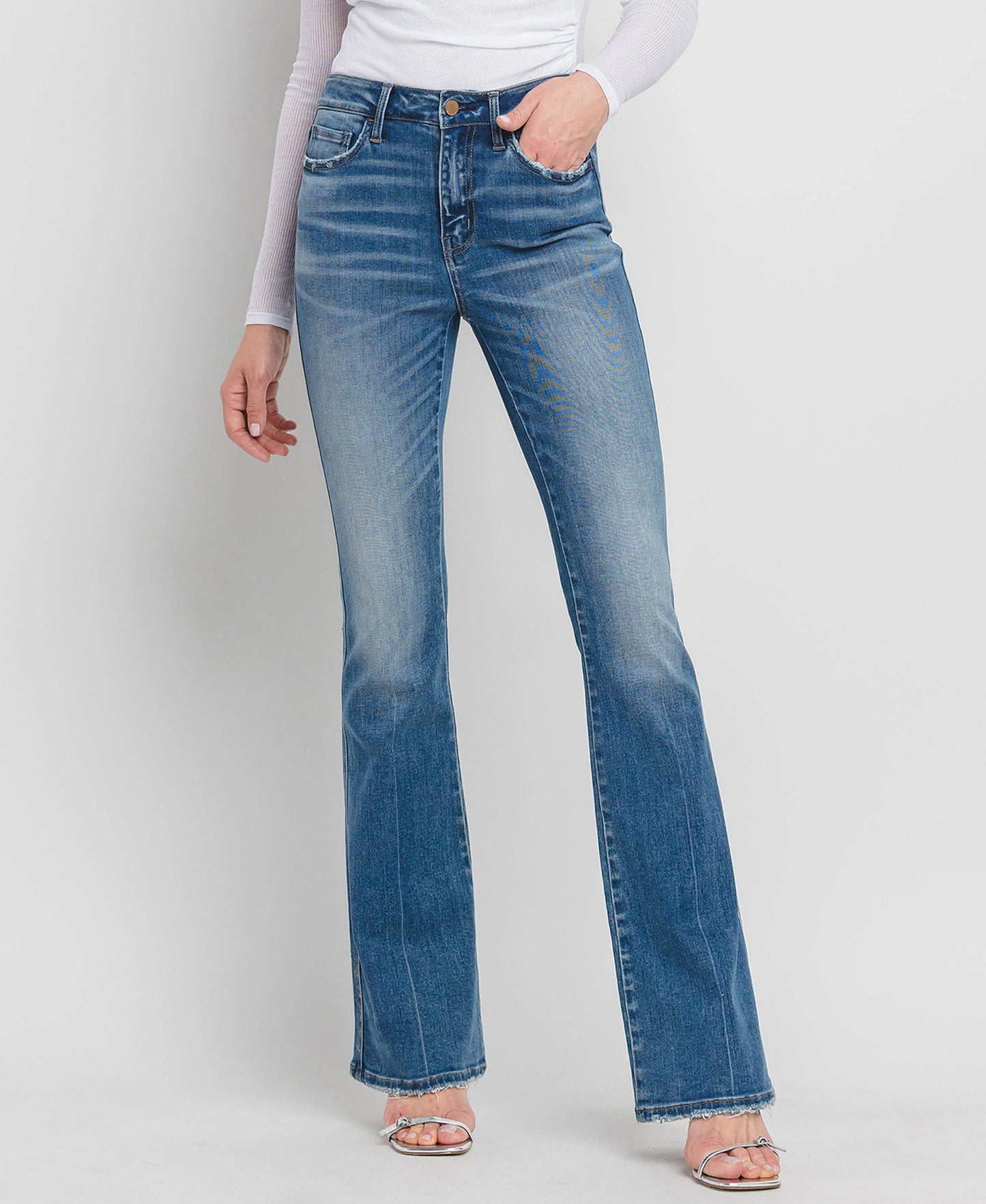 PREORDER: Flying Monkey High Rise Full Length Bootcut Jeans