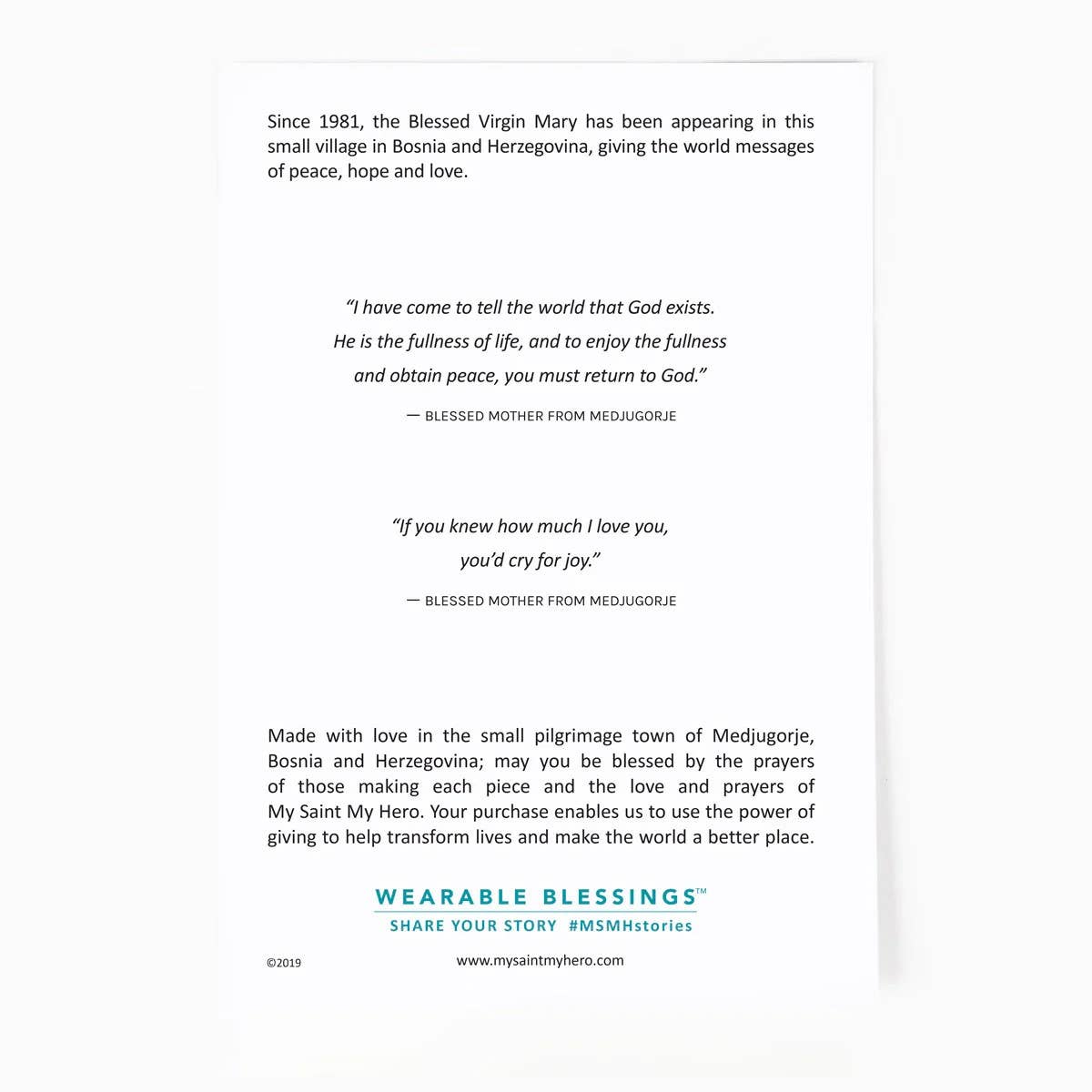 Medjugorje Rosary - Olive Wood Beads