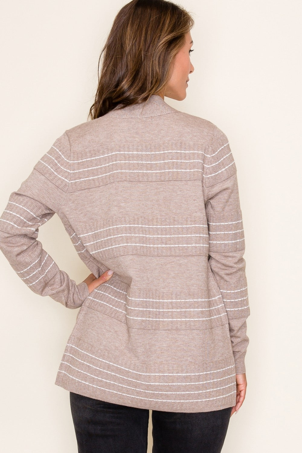 PREORDER: Staccato Stitched Strip Cardigan