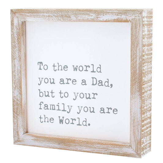 CA-3757 - The World Dad Framed Sign