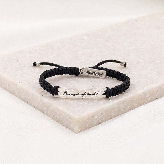 Be Not Afraid Bracelet - Black / Silver