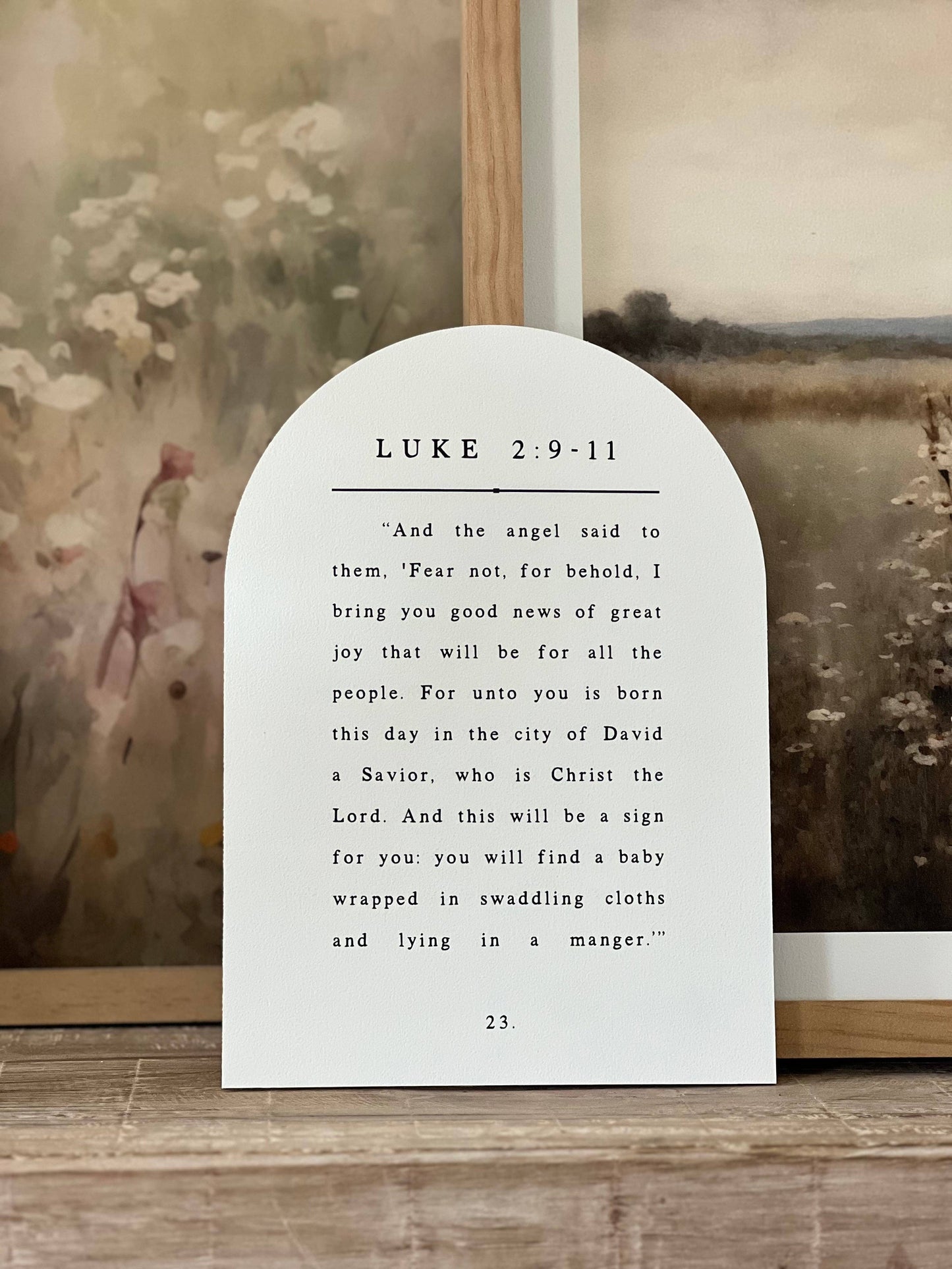 Luke 2 Book Page, Arch | Christmas Decor