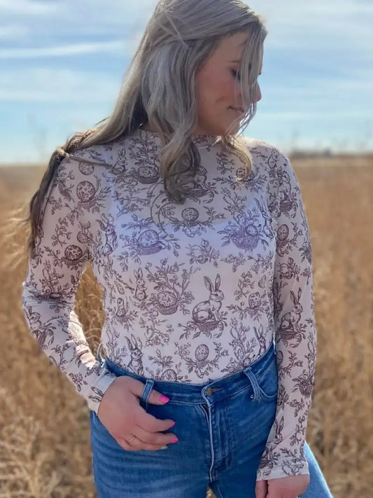 PREORDER: Cottontail Garden Mesh Top