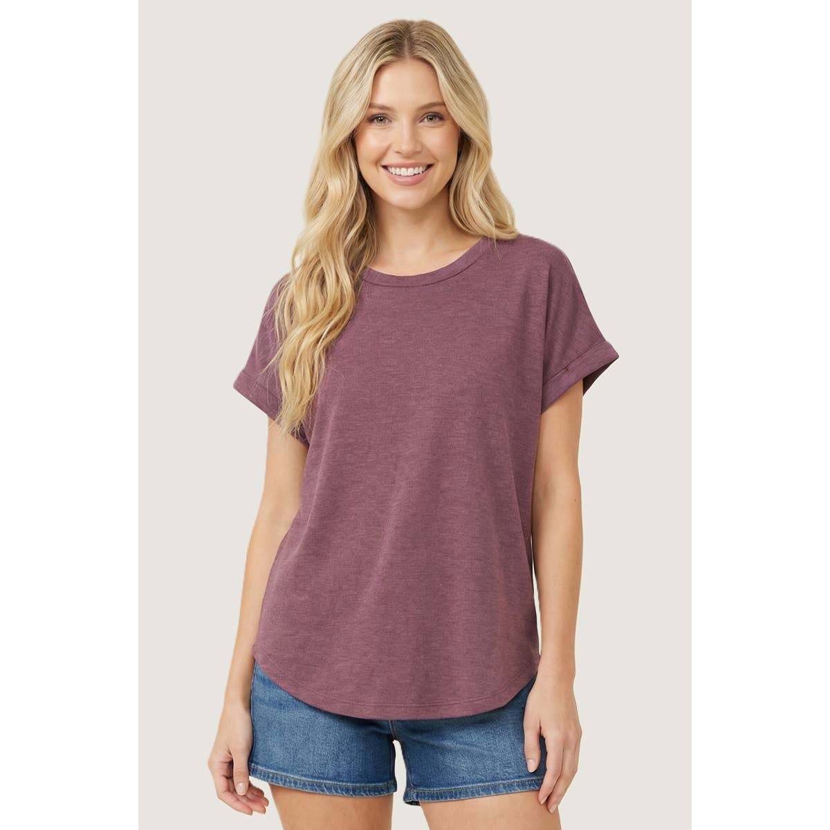 ROLL UP SHORT SLEEVE TOP