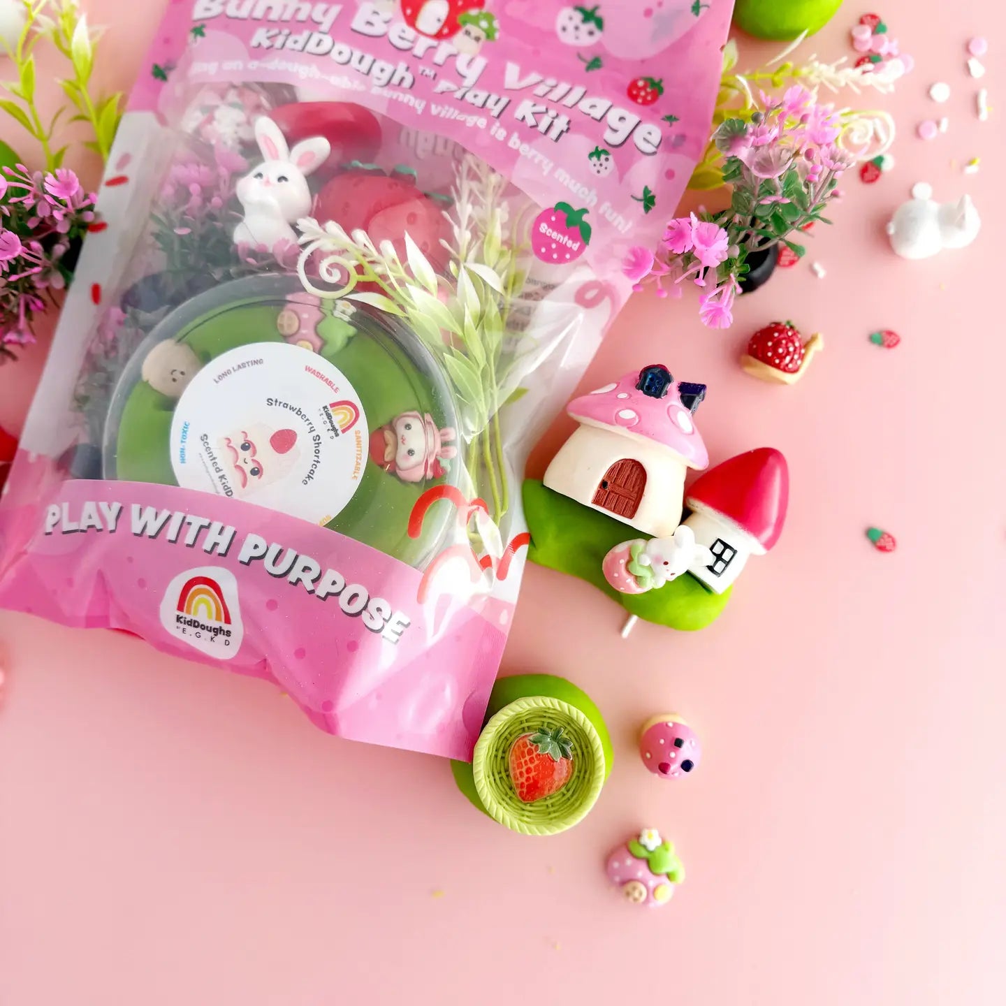 PREORDER: Bunny Berry Village Kiddough Play Kit