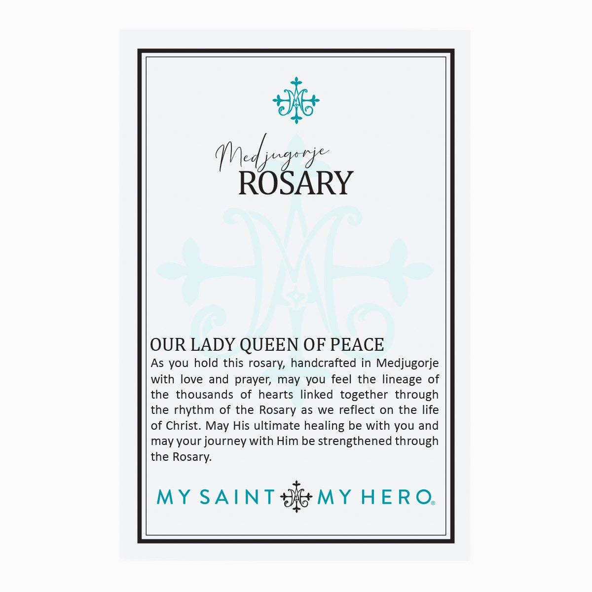 Olive Wood and Amazonite Medjugorje Rosary