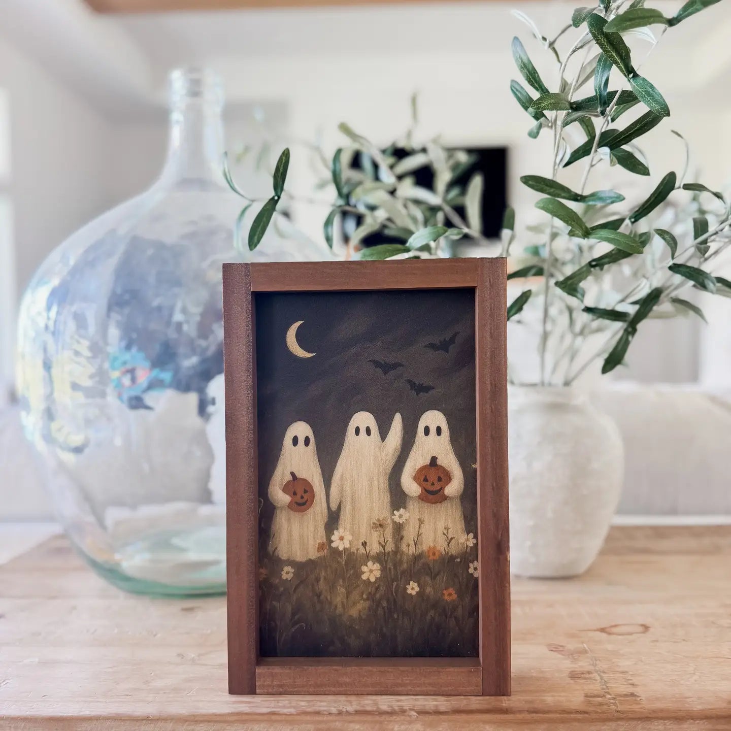 PREORDER: Ghost Flower Field | Halloween Wall Art