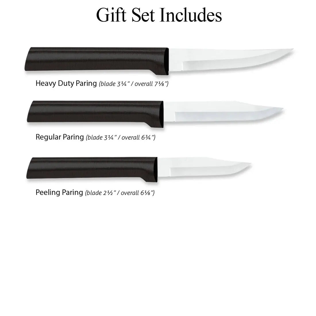 Rada Black Paring Knives Galore Gift Set